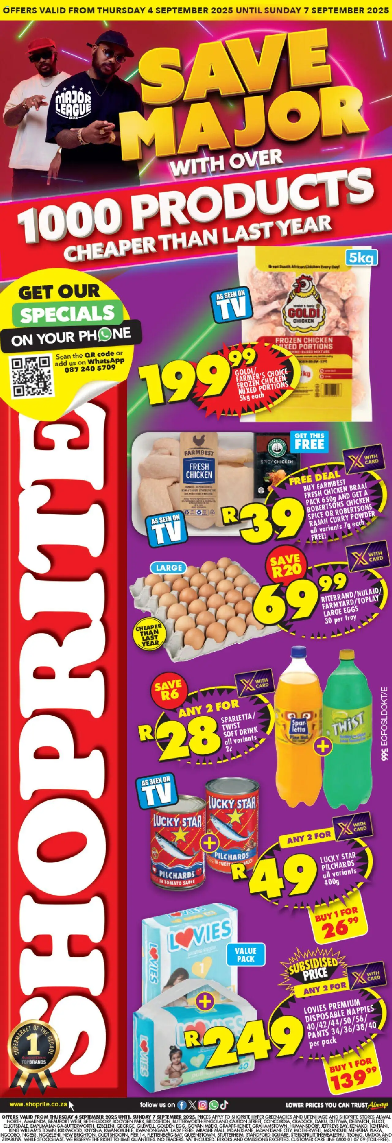 Shoprite Eastern Cape - Save Major Deals Extra 04/09 - 07/09/2025 >> Catalogue