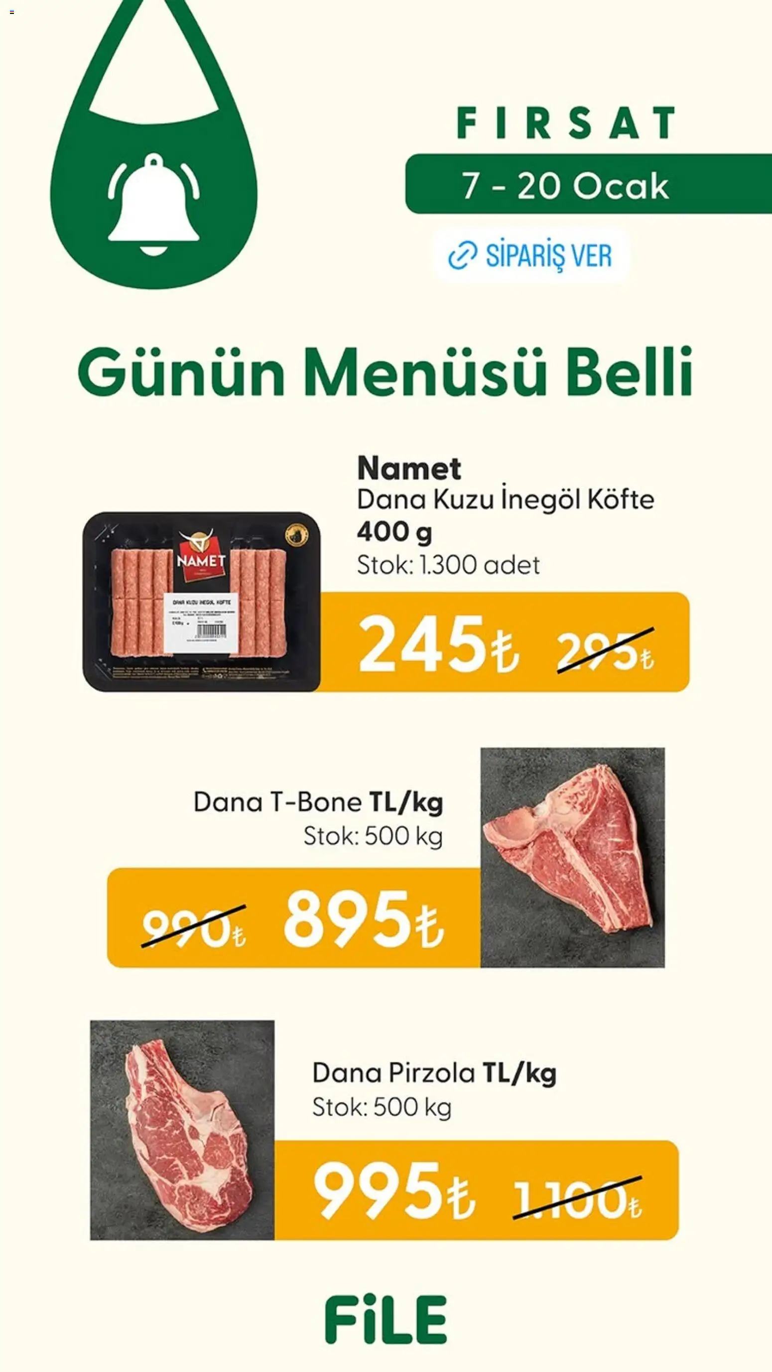 File Market İndirim 07.01.2026 - Broşürünün önizlemesi - Ocak, Pirzola