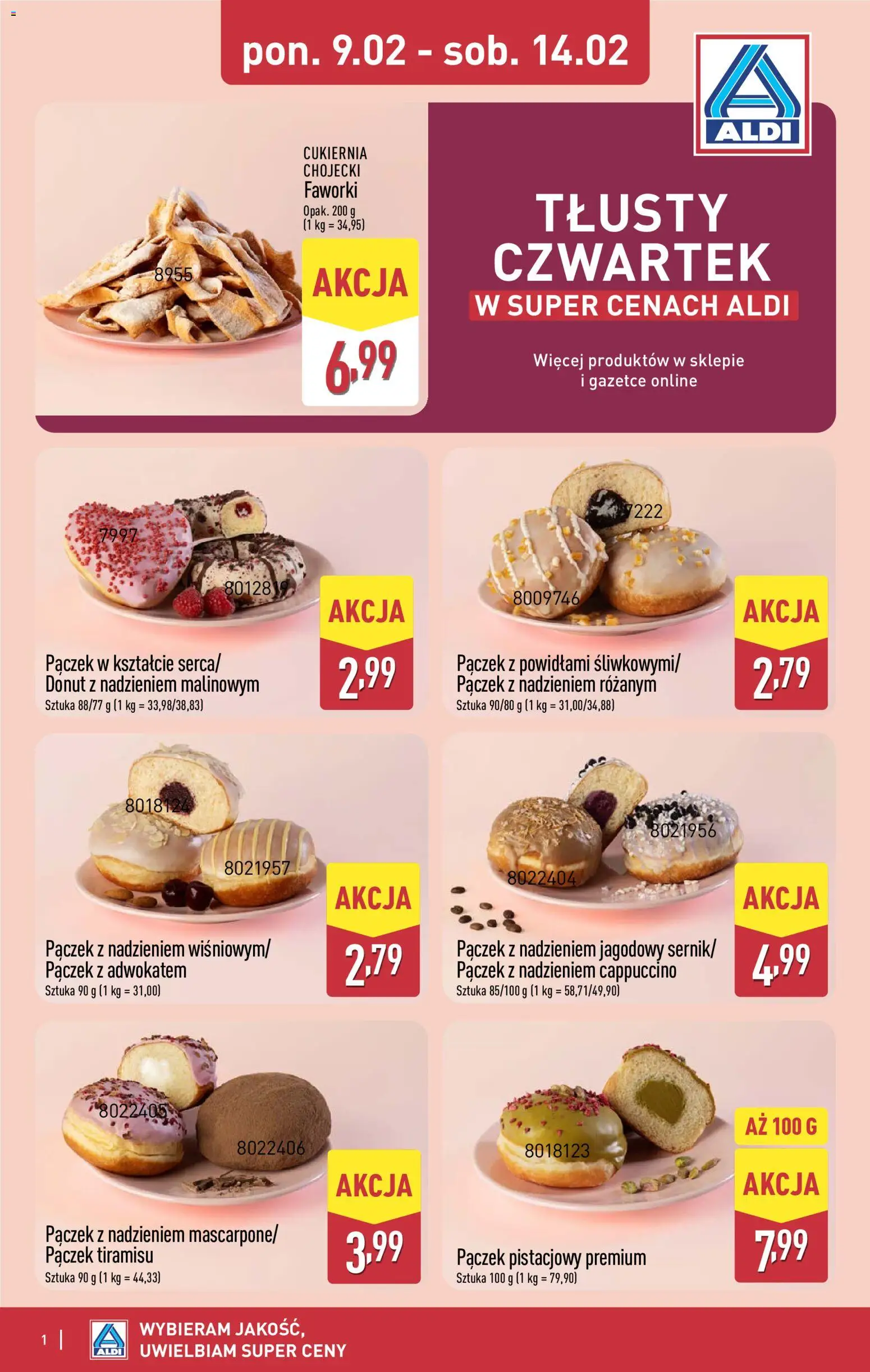 Pogląd gazetki "Tłusty czwartek" ze sklepu Aldi ważnej od 09.02.2026