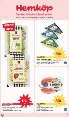 Förhandsgranska reklamblad Aktuella reklamblad Hemköp från butik Hemköp gäller från 06/10/2025
