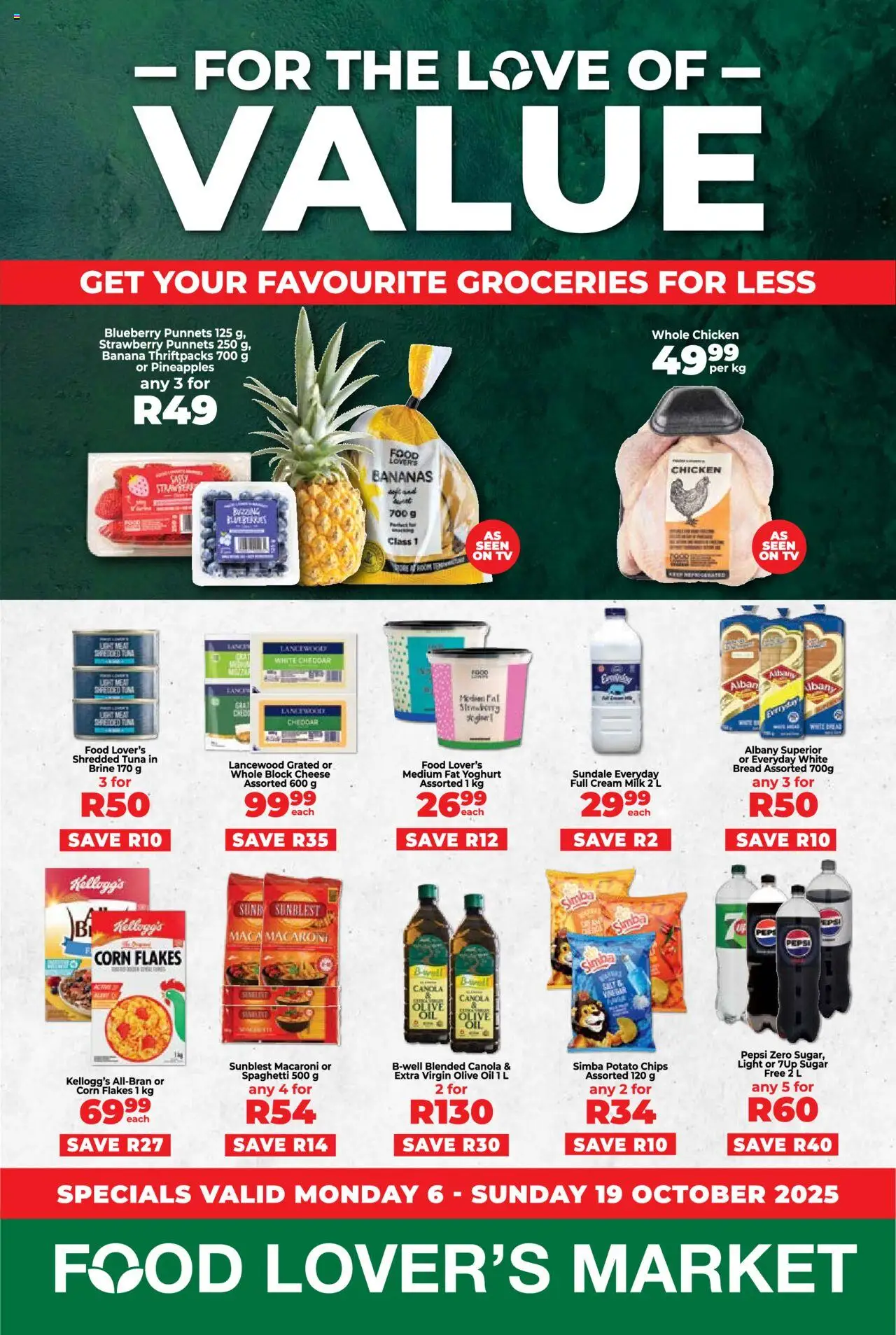 Food Lover's Market Eastern Cape - For the Love of Value from 06/10 - 19/10/2025 > Promotions