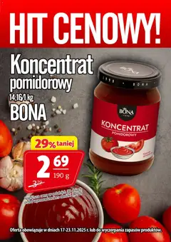 Pogląd gazetki "Promocja - Koncentrat Pomidorowy Bona" ze sklepu Prim Market ważnej od 17.11.2025