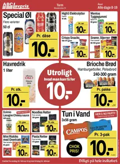 Eksempel på tilbudsavis Tarm fra butik Abc Lavpris gyldig fra 18/02/2026