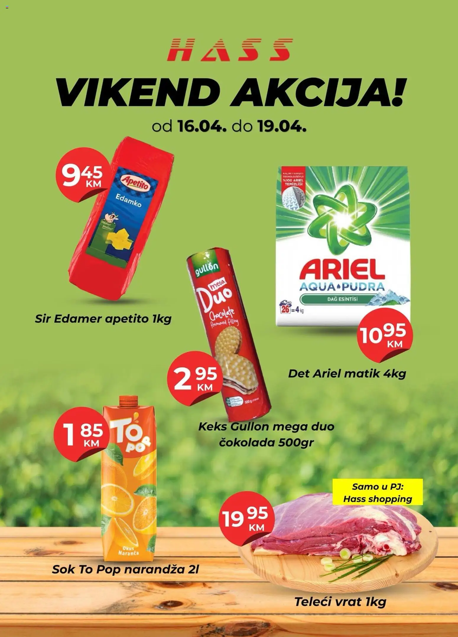 Pregled letka Hass vikend akcija trgovine Hass vrijedi od 16.04.2026