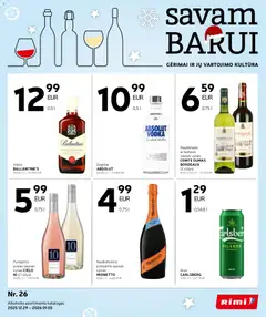 Rimi parduotuvės leidinio Leidinys - Alkoholinių gėrimų galiojančio nuo 2025.12.29 peržiūra
