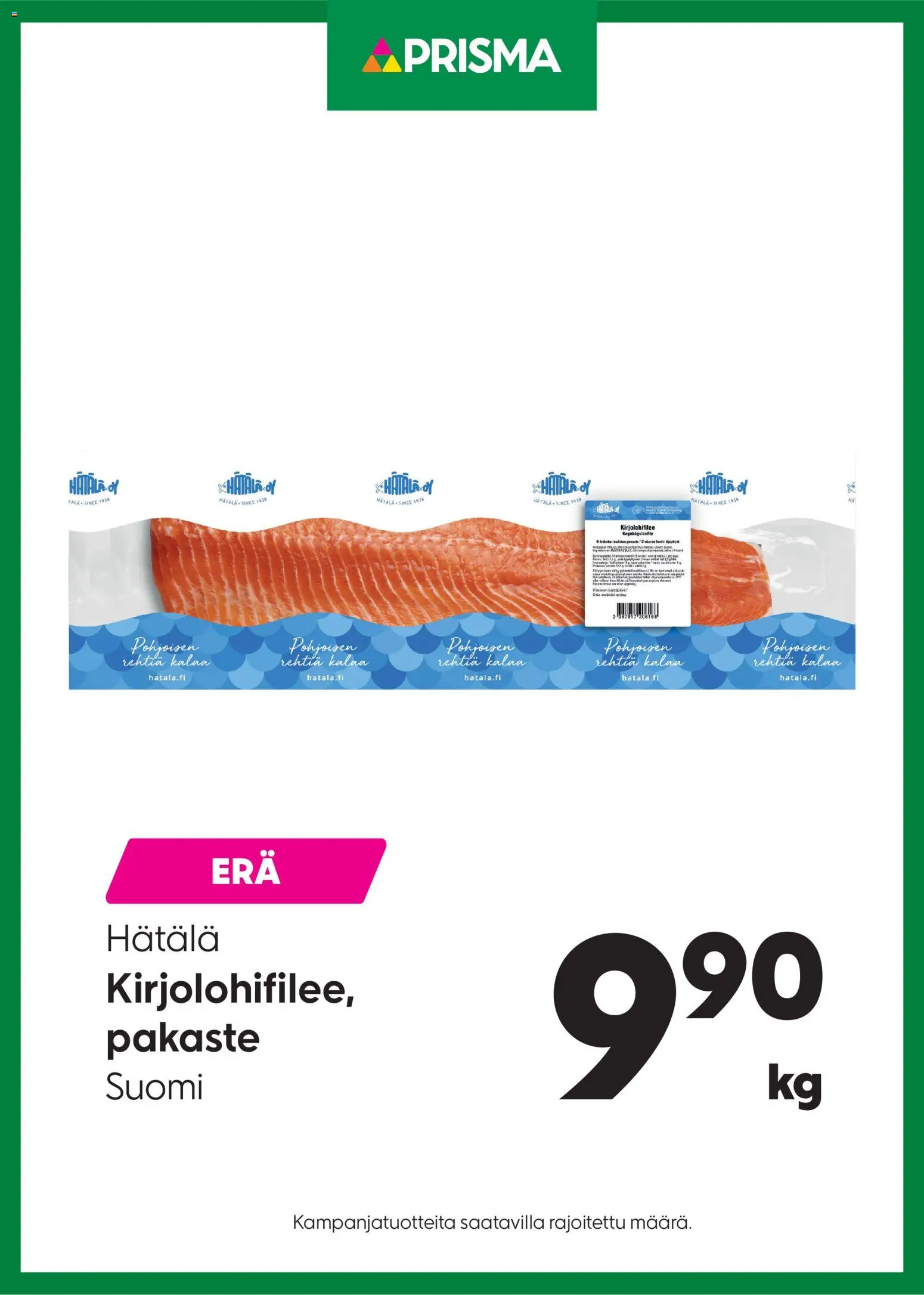 Kaupan Prisma Tarjoukset kirjolohi ERÄ esikatselu, voimassa 19/11/2025