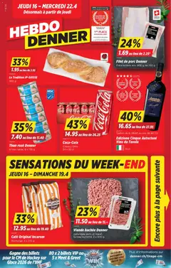 Vorschau des Merkblatts Denner aktionen FR vom Shop Denner gültig von 16.04.2026 bis 22.04.2026