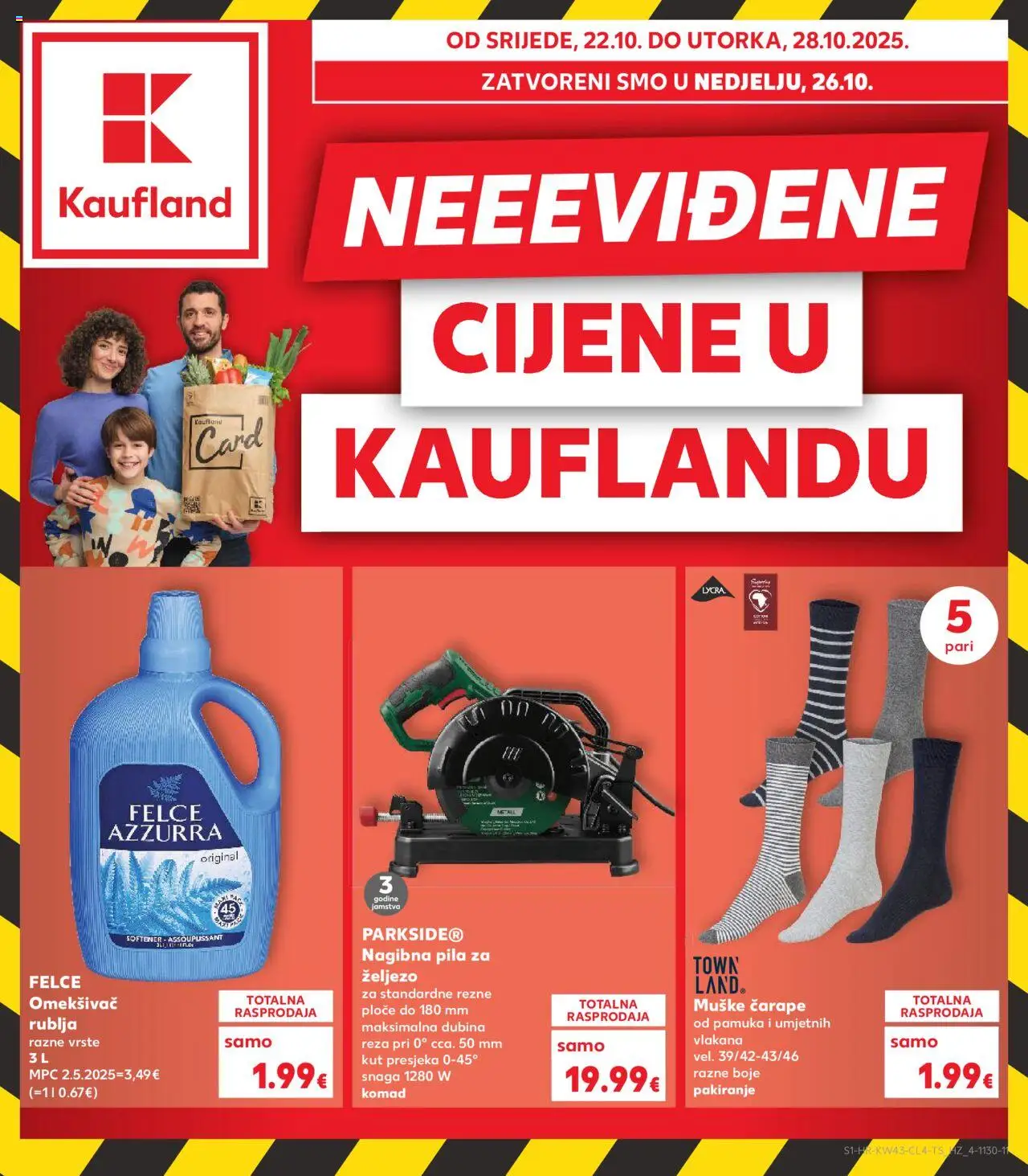 Kaufland aktualni Neevidene cijene u Kauflandu vrijedi od 22.10.2025 - tjedna akcija broj stranice 1
