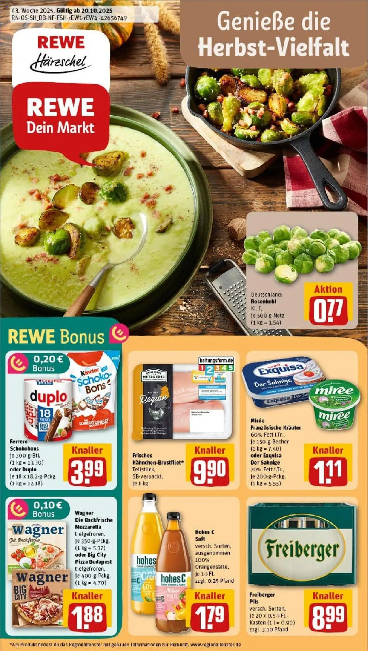 REWE Prospekt ab 19.10.2025 nächste Woche - Prospekt Leipzig	