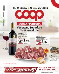 Anteprima dell'opuscolo Volantino Nuova Apertura Venegono Superiore dal negozio COOP valido da 30/10/2025