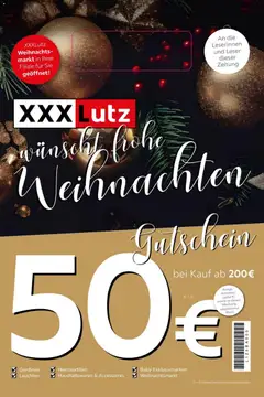Vorschau von dem Prospekt des Geschäftes XXXL Lutz, gültig ab dem 30.11.2025