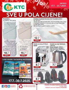 Pregled letka Sve u pola cijene trgovine KTC vrijedi od 17.07.2025