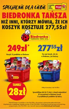 Pogląd gazetki "Biedronka gazetka - Tani koszyk" ze sklepu Biedronka ważnej od 09.04.2026