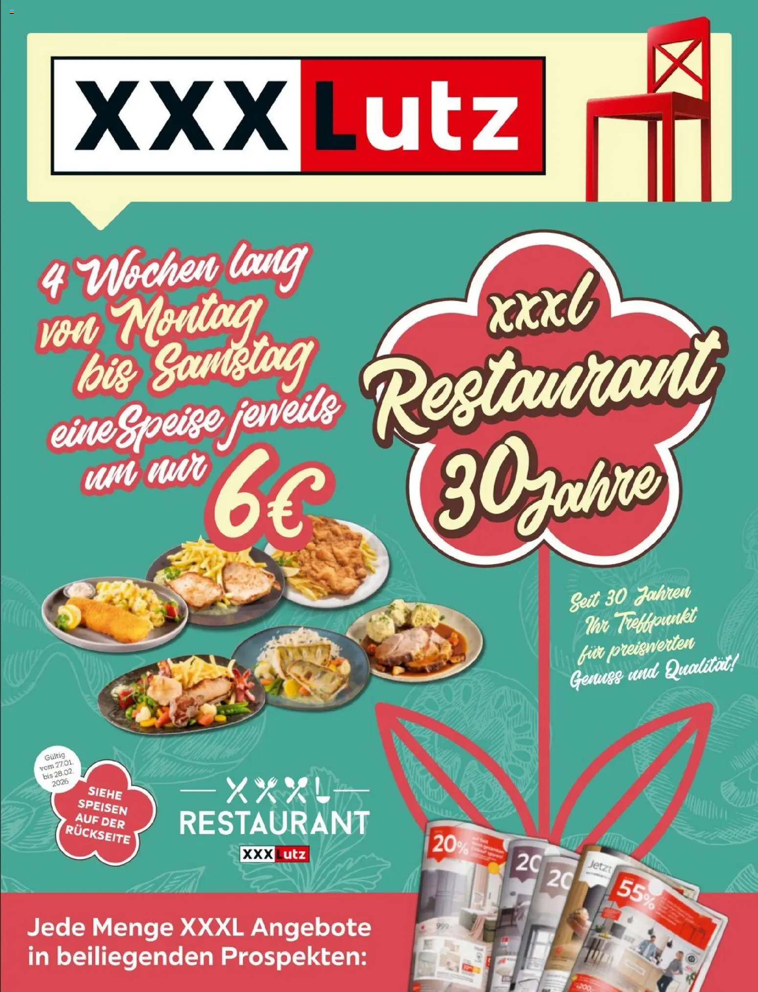 Vorschau der Angebote: XXXLutz Restaurant gültig ab 27.01.2026