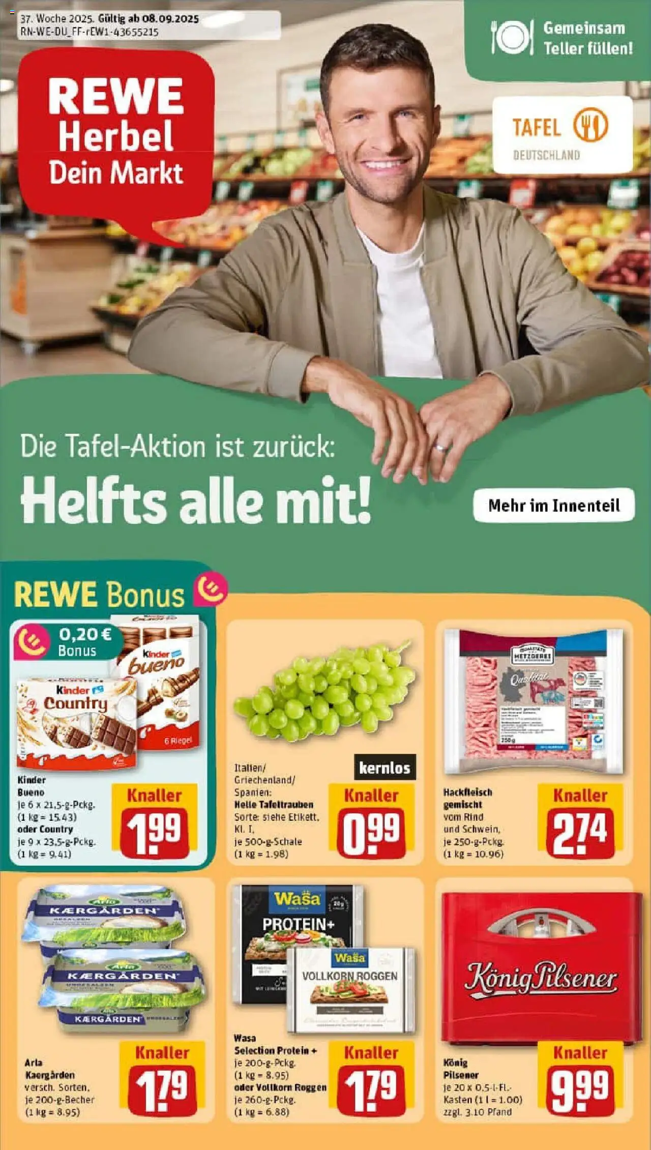 REWE Prospekt ab 07.09.2025 nächste Woche - Prospekt Rommerskirchen	