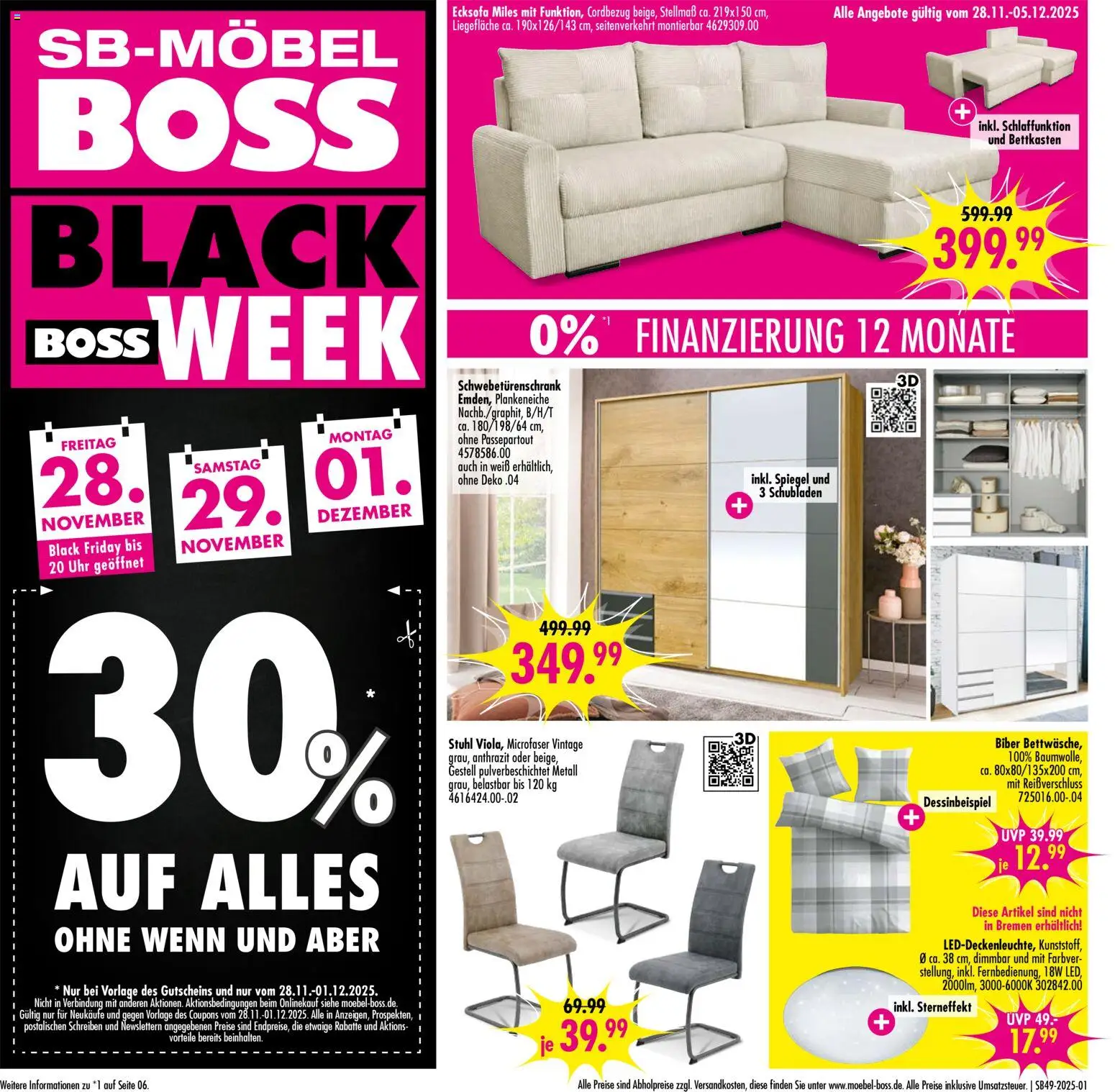 Vorschau von dem Prospekt des Geschäftes SB Möbel Boss, gültig ab dem 28.11.2025