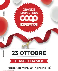 Anteprima dell'opuscolo Volantino Riapertura - Nichelino dal negozio COOP valido da 23/10/2025