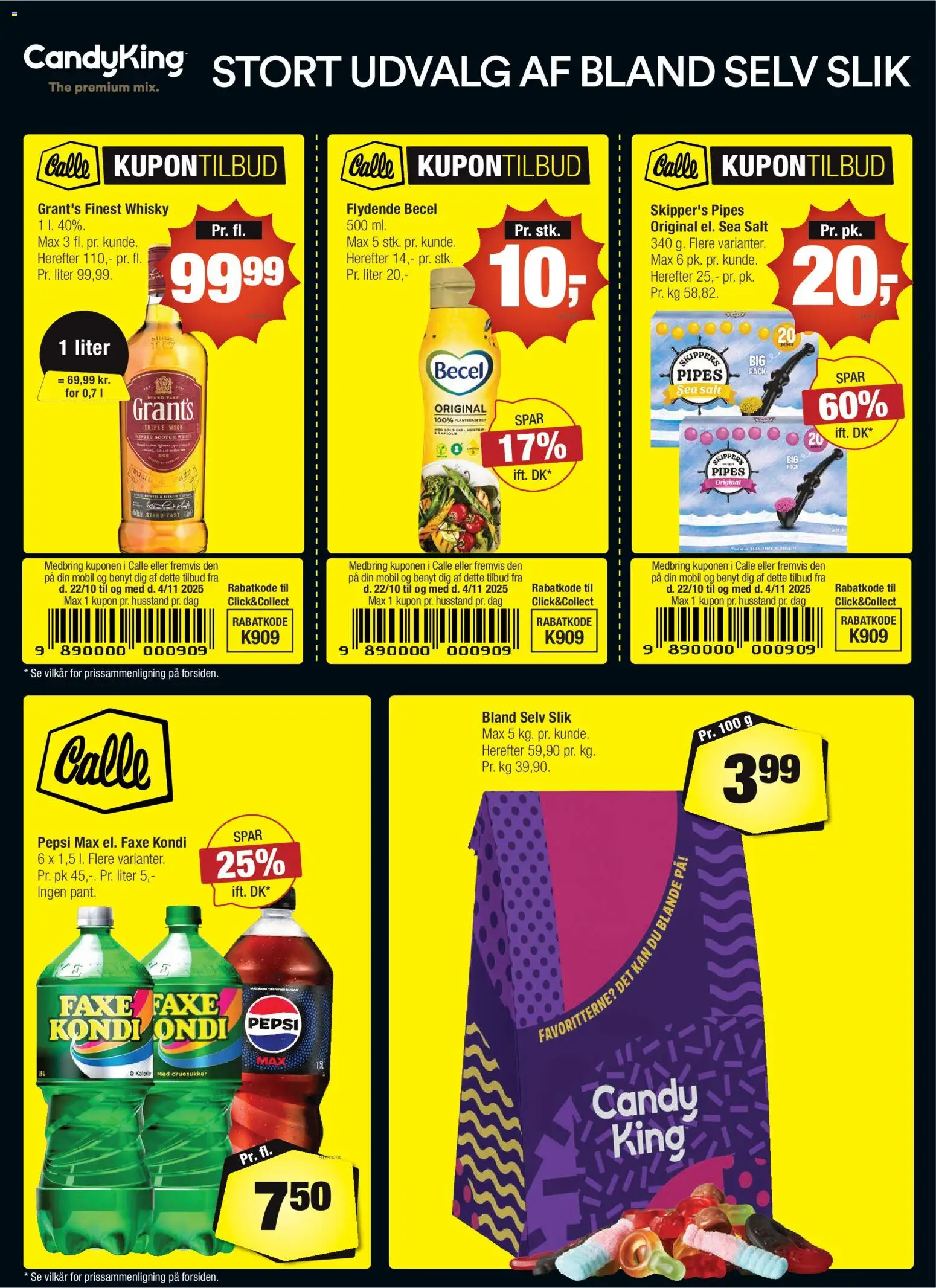 Eksempel på tilbudsavis Danske kupontilbud fra butik Calle gyldig fra 05/11/2025