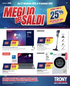 Anteprima dell'opuscolo Volantino Trento dal negozio Trony valido da 27/12/2025