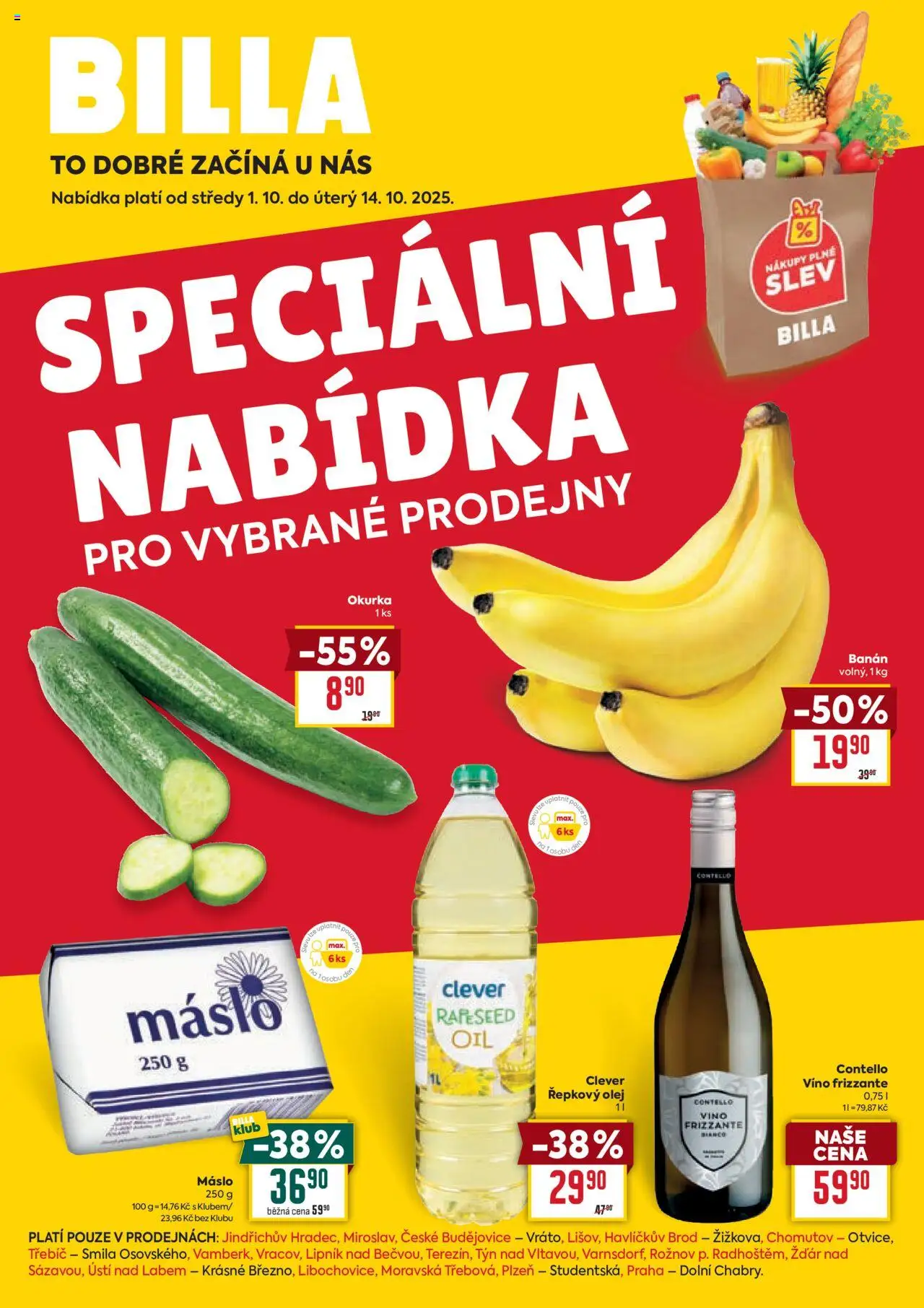  BILLA leták již od 01.10.2025 » Akční "Leták - Speciální nabídka: vybrané prodejny"