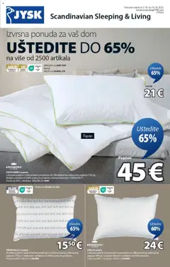 Pregled letka Izvrsna ponuda za vaš dom trgovine JYSK vrijedi od 01.10.2025