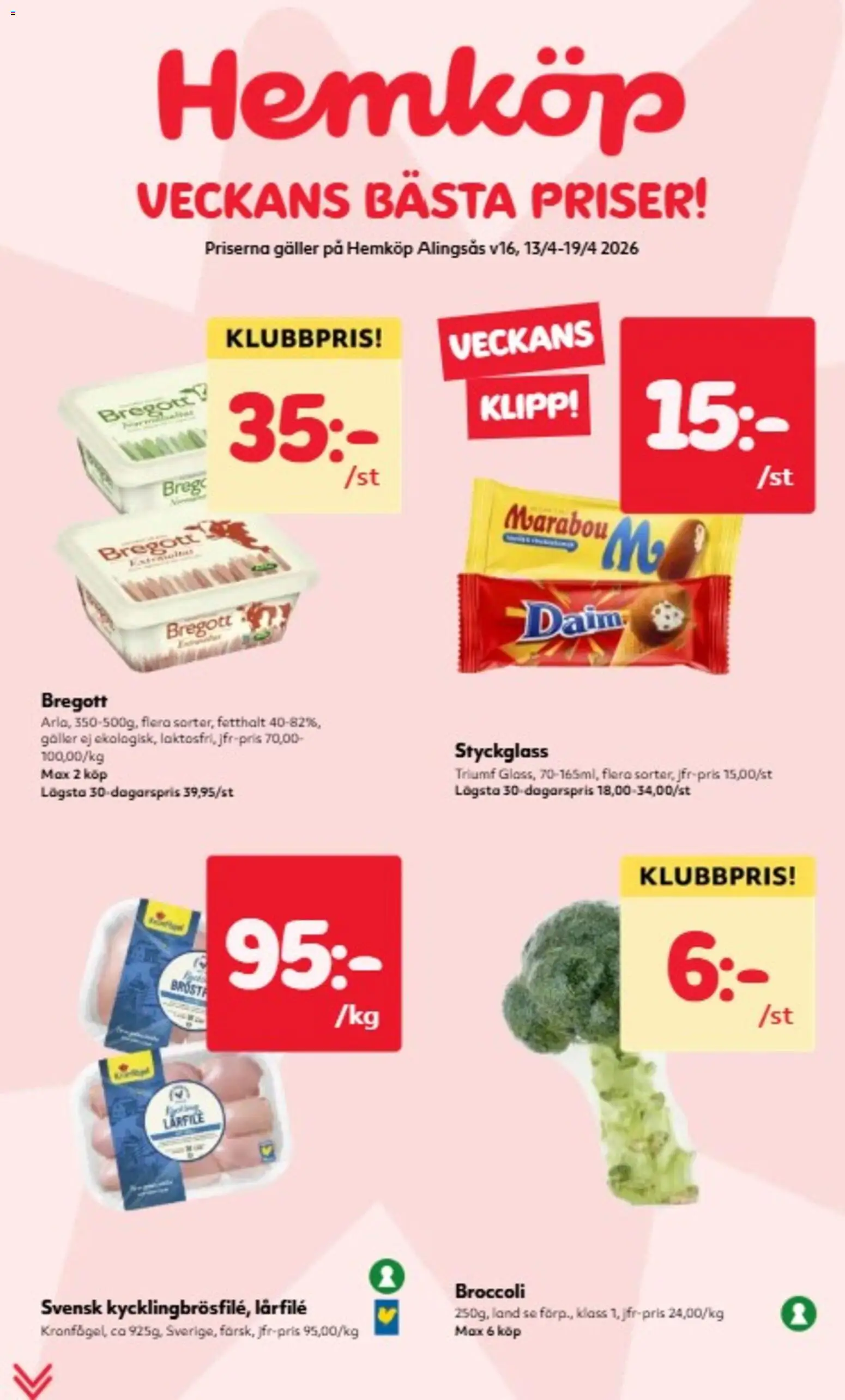 Förhandsgranska reklamblad Hemköp erbjudanden från butik Hemköp gäller från 13/04/2026