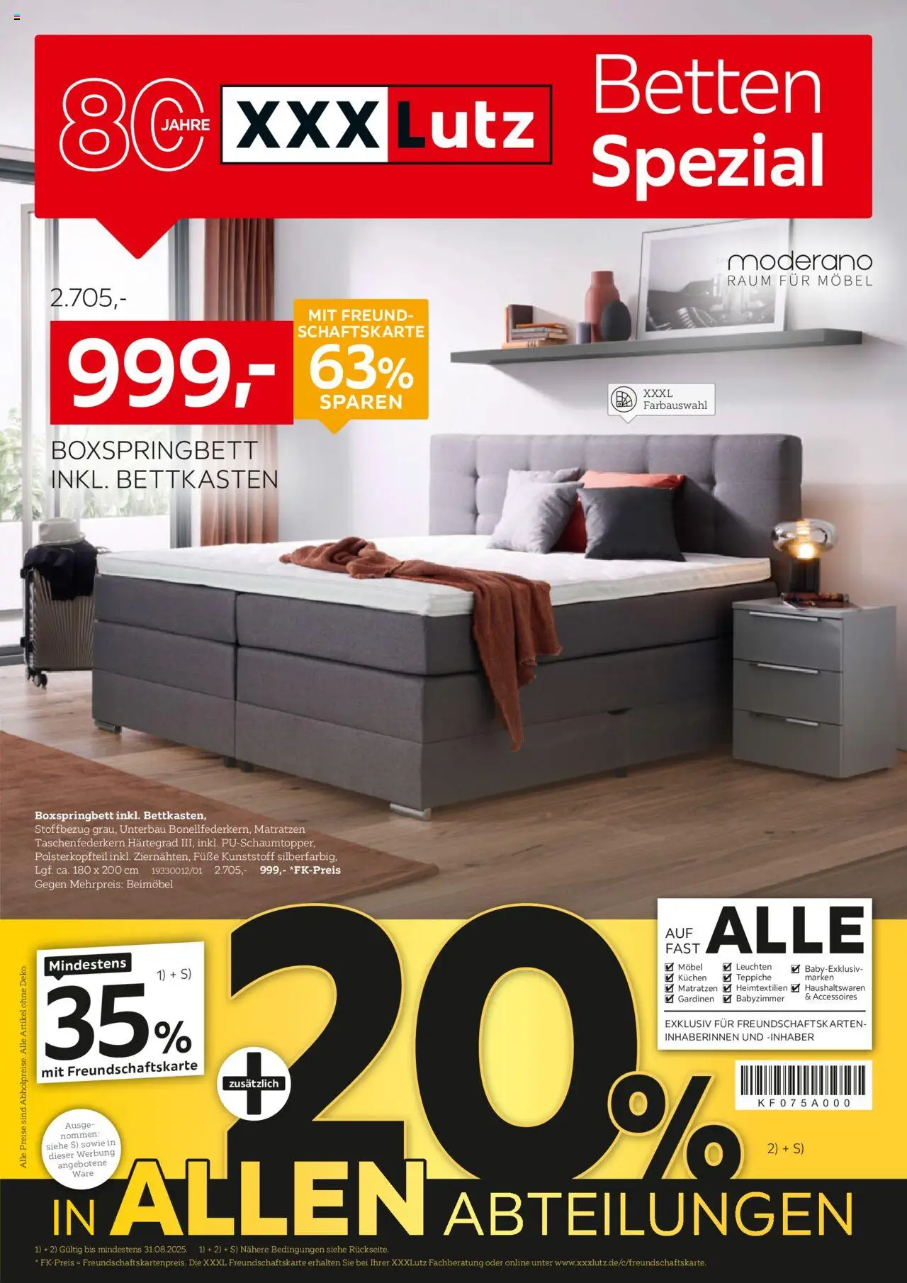 XXXL Lutz Betten Spezial (vom 18.08.2025 - 31.08.2025)