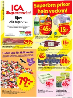 Förhandsgranska reklamblad Bjuv från butik ICA Supermarket gäller från 27/10/2025