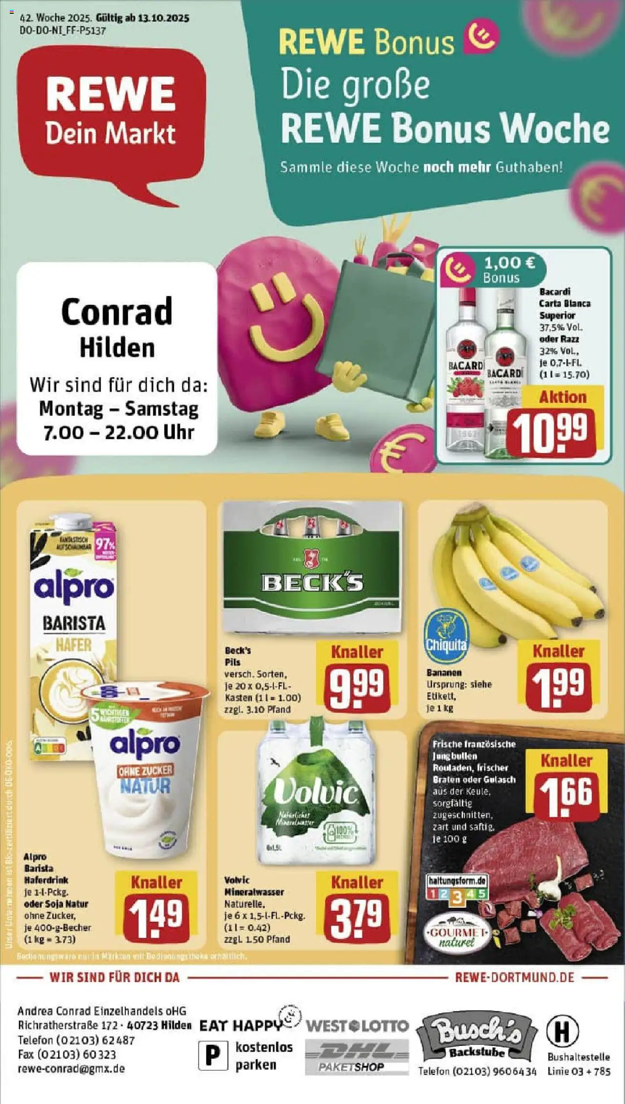 REWE Prospekt ab 13.10.2025 nächste Woche - Prospekt Hilden	
