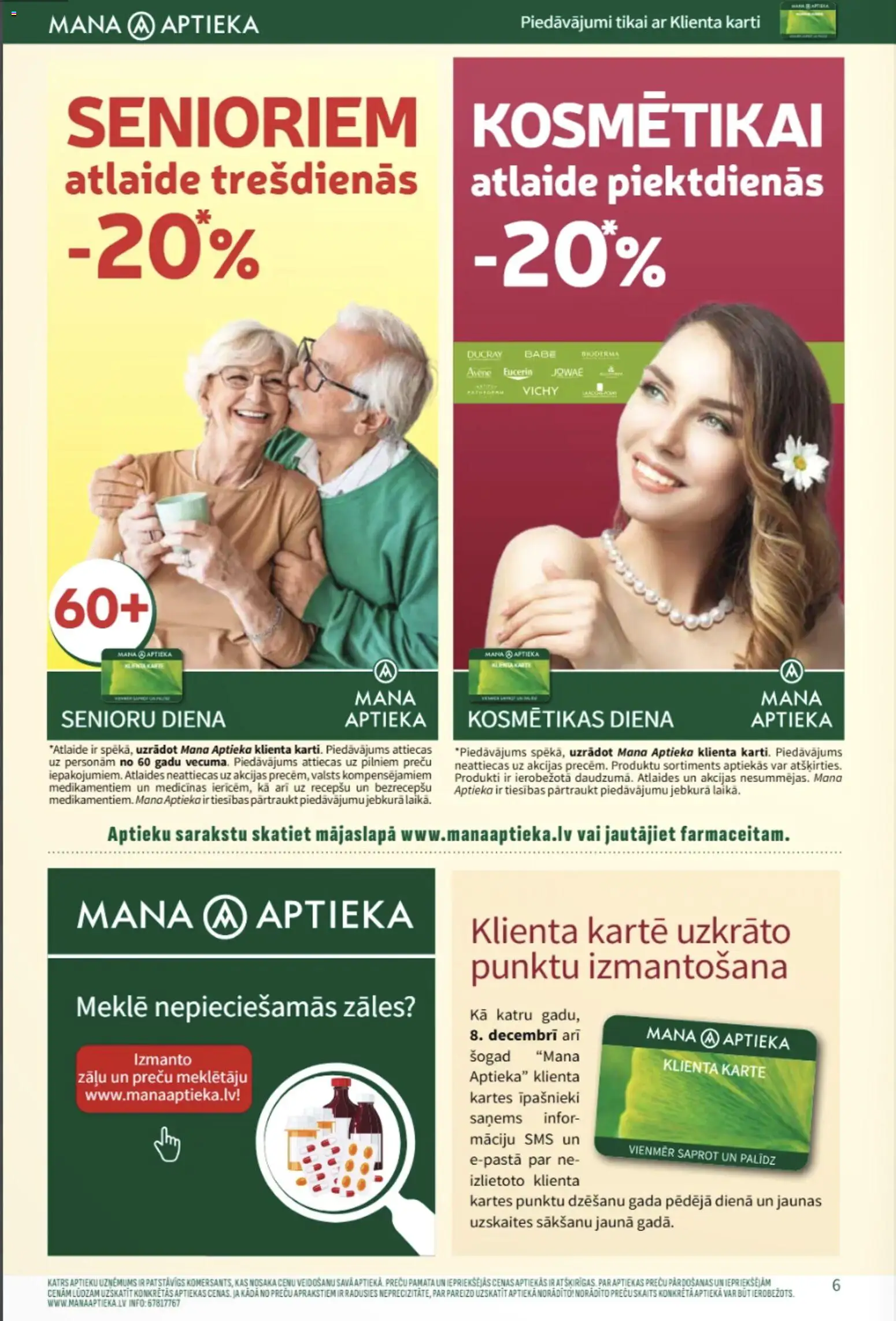 Skatīt Mana Aptieka akciju bukletu, derīgs no 2025.12.01