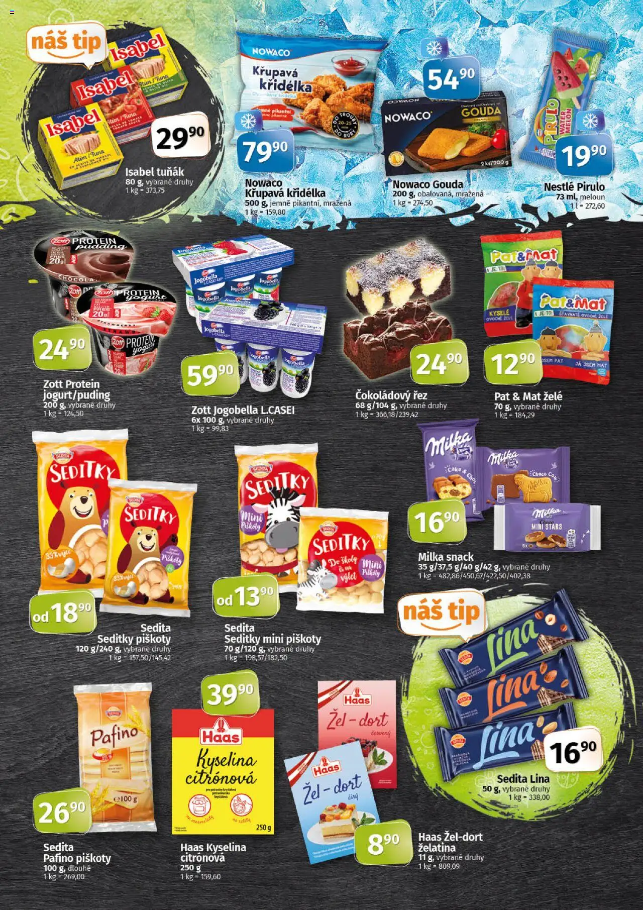  COOP Leták - Tip Extra (14.05.2025) - Jednota leták - strana 3 - Protein, Dort, Milka, Tuňák, Meloun, Piškoty, Lina, Jogobella