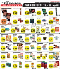 Grossi Toidukaubad kliendilehe eelvaade alates 23.04.2026
