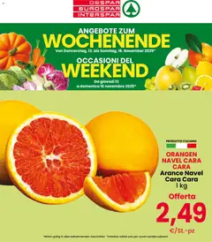 Anteprima dell'opuscolo Volantino Wochenende dal negozio Despar valido da 13/11/2025