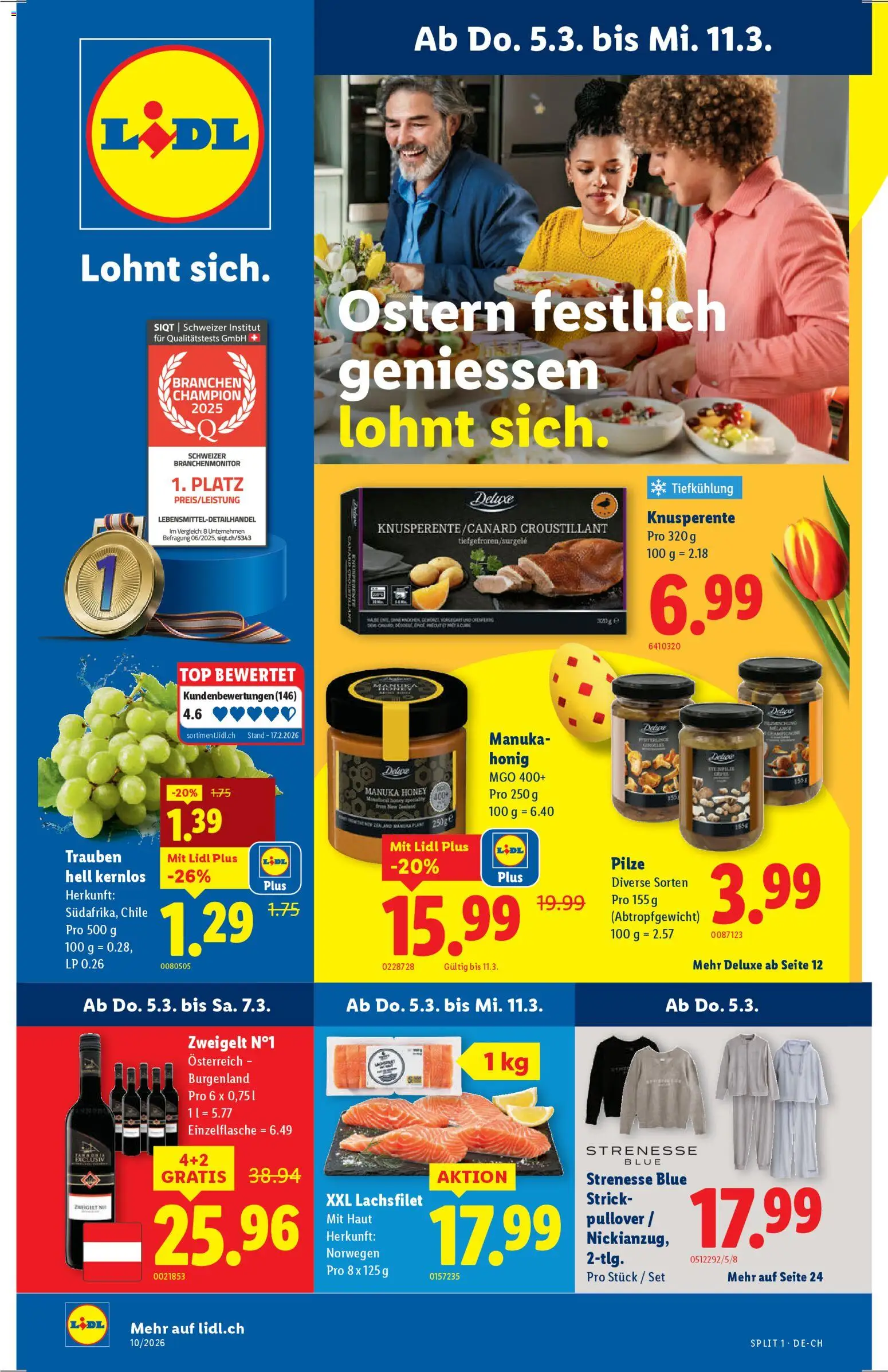 Vorschau des Merkblatts Lidl Aktionen vom Shop Lidl gültig von 05.03.2026 bis 11.03.2026 - Pullover, Top