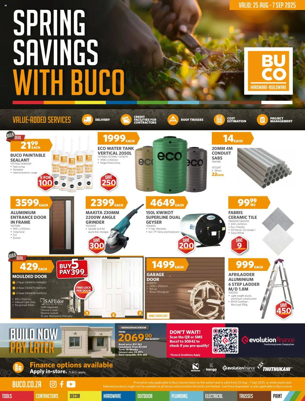 BUCO Spring Savings Merchant from 25/08 - 07/09/2025 > Promotions