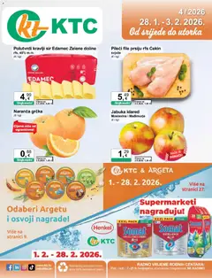 Pregled letka Katalog trgovine KTC vrijedi od 28.01.2026