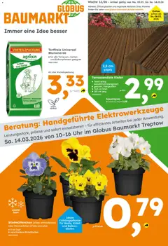 Vorschau von dem Prospekt des Geschäftes Globus Baumarkt, gültig ab dem 09.03.2026