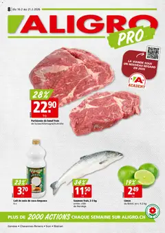 Vorschau des Merkblatts Aktionen Chavannes, Matran, Genève, Sion vom Shop Aligro gültig von 16.02.2026 bis 21.02.2026