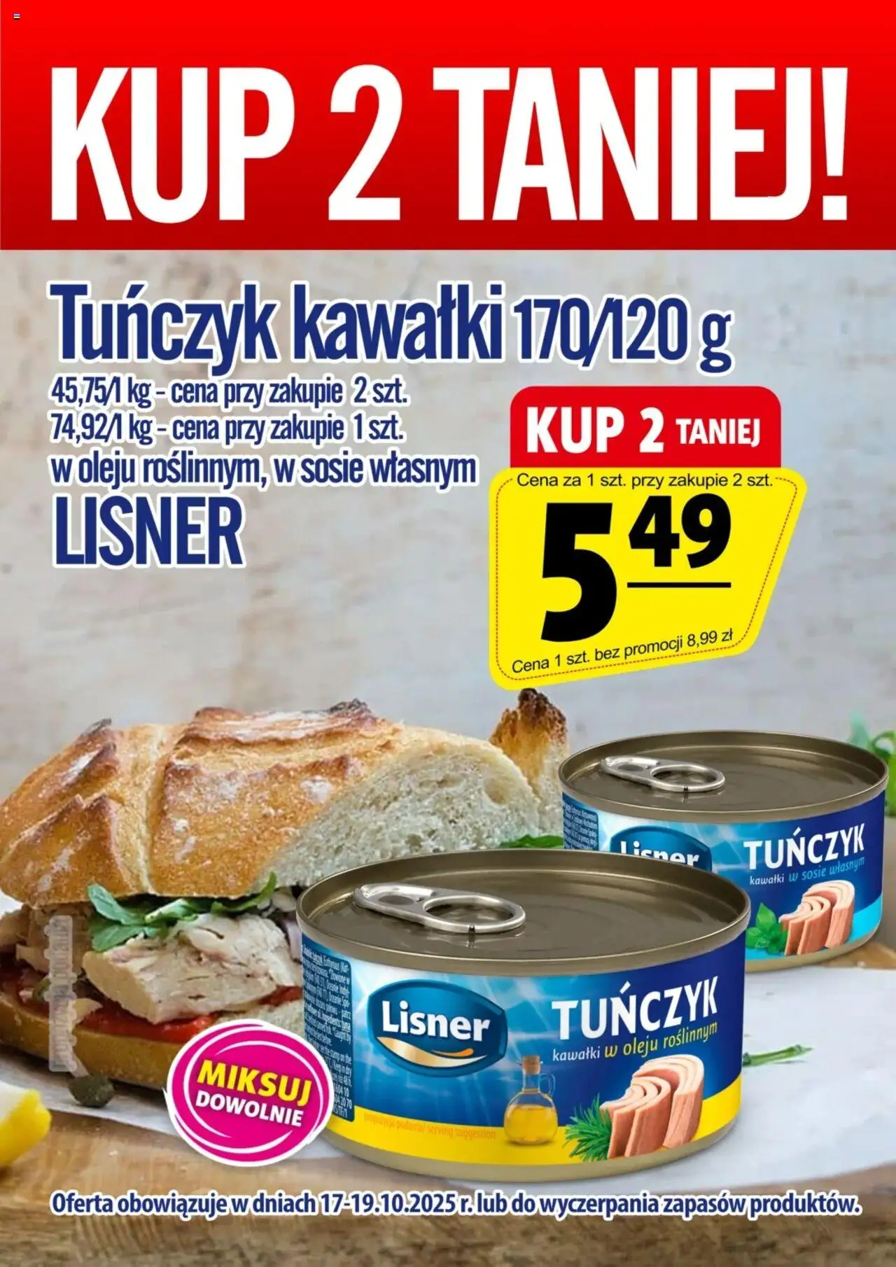 Prim Market Promocja - Tuńczyk Lisner od 17.10.2025 - Nowa Gazetka - Numer strony 1