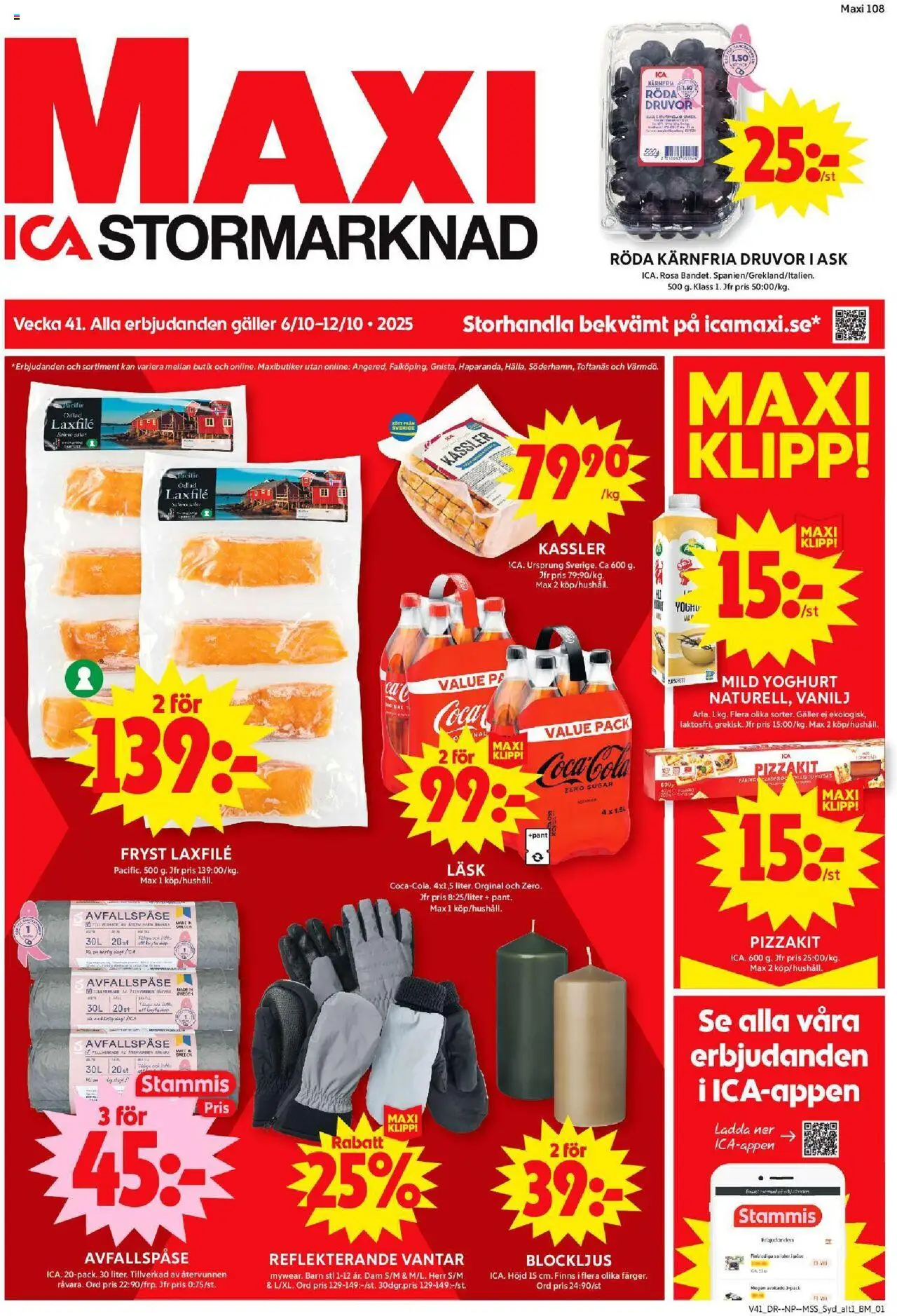 Malmö är giltig 06/10 2025 > Veckans Erbjudanden gäller från 06/10/2025 till 12/10/2025 sidnummer 1