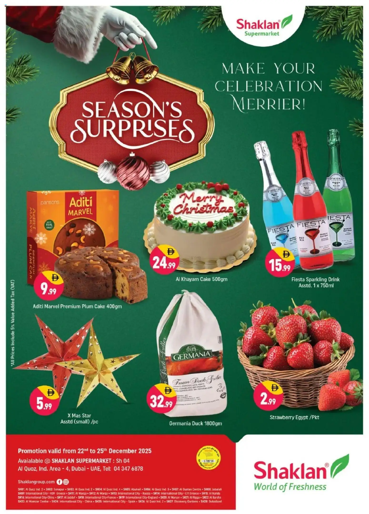 Preview of the catalogue Season's Surprises - Al Quoz Industrial Area 4 of store Shaklan valid from 22 Dec, 2025