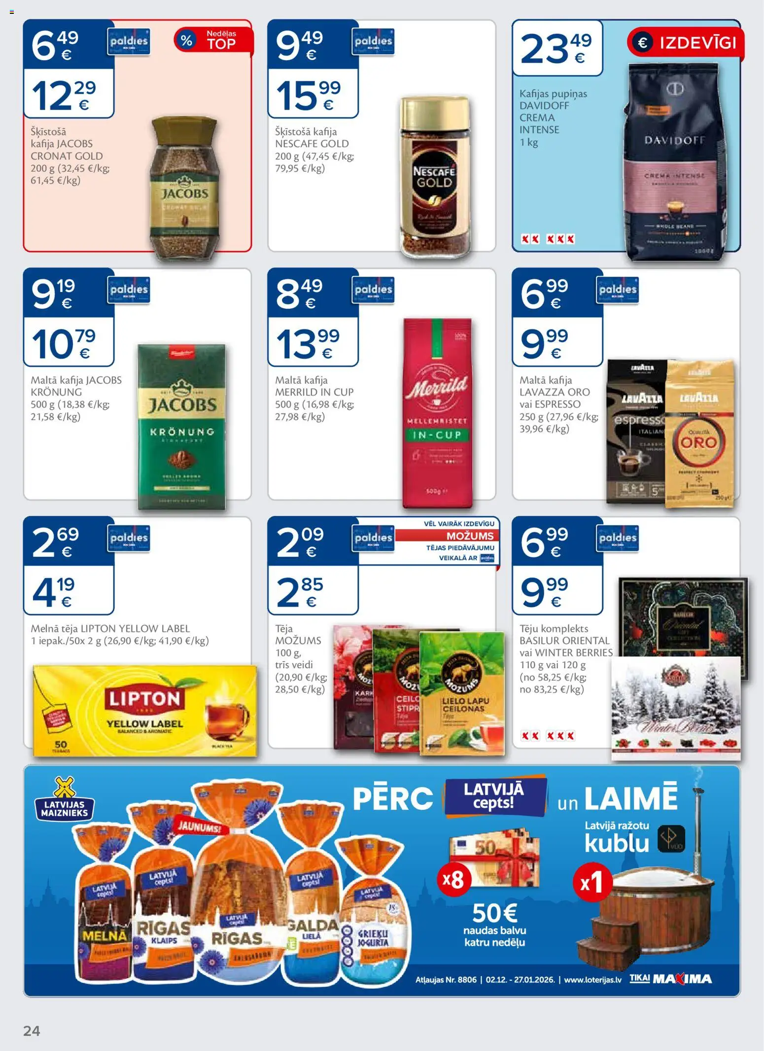 Skatīt Maxima akciju bukletu, derīgs no 2025.12.09