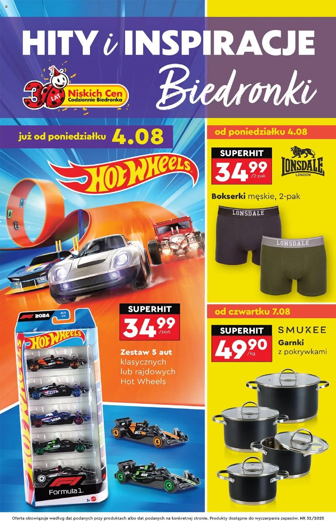 Biedronka gazetka promocyjna 04.08.2025 - "Hity i inspiracje" - Numer strony 1