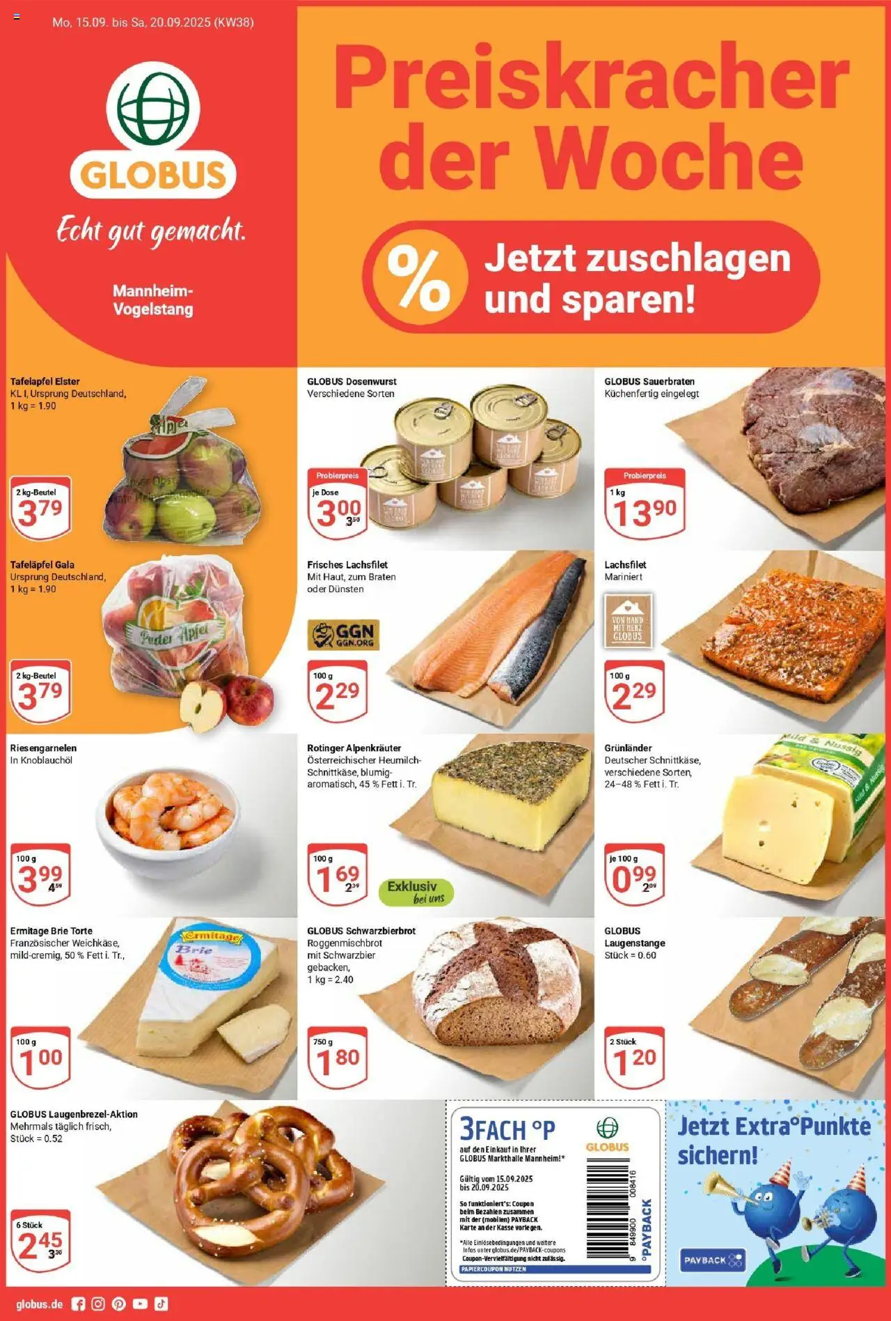 Globus Prospekt ab Montag 14.09.2025 > Prospekt Mannheim	