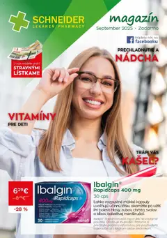 Náhľad Schneider lekáreň letáku platného od 01.09.2025