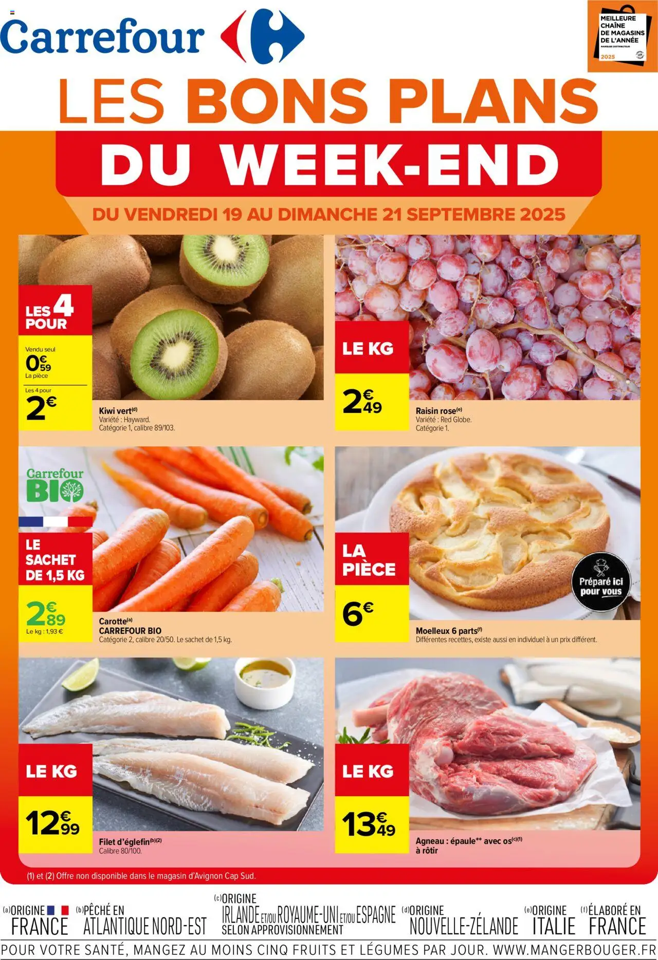 Catalogue les bons plans du week-end de la boutique Carrefour valable du 19/09/2025 - Page numéro 1