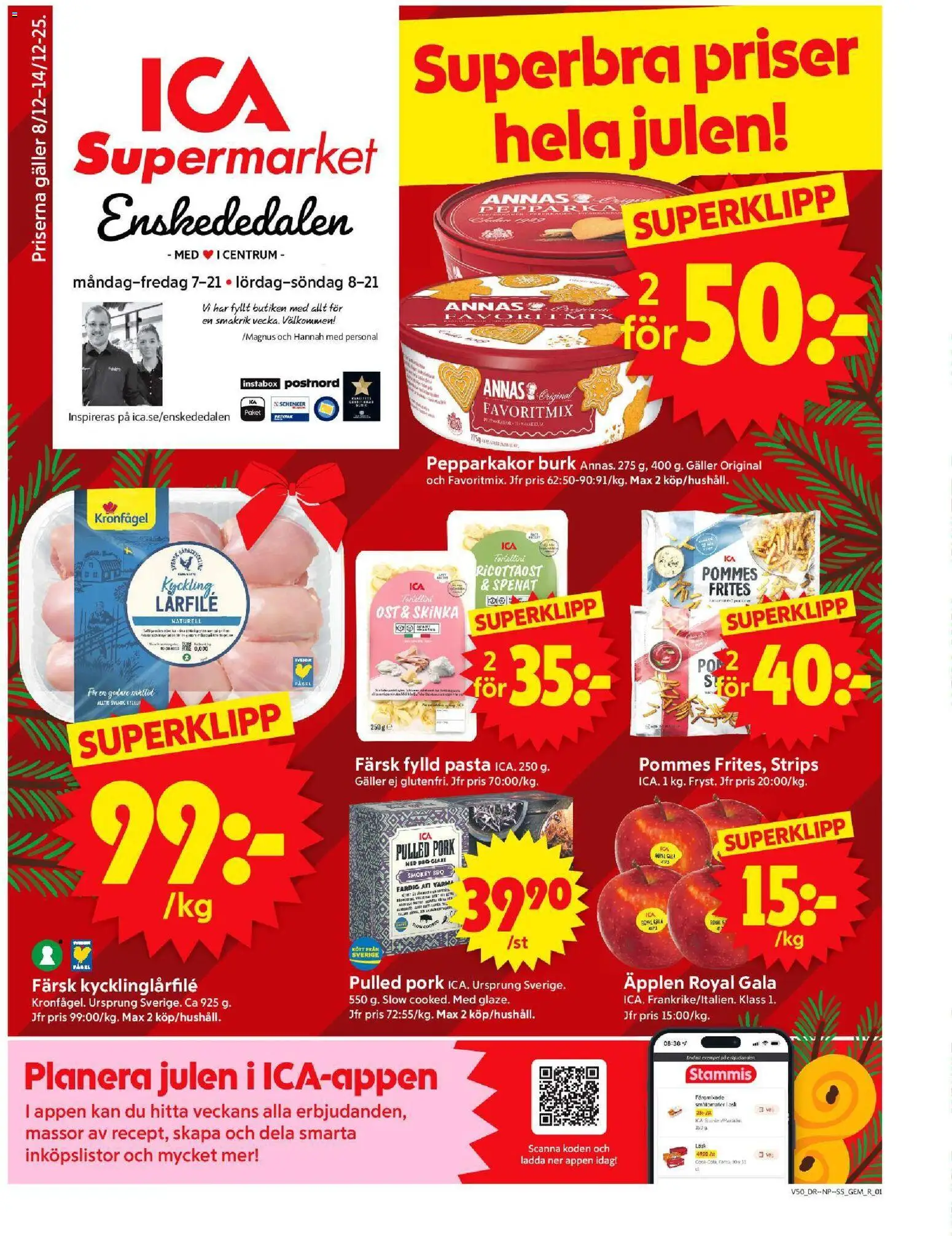 Förhandsgranska reklamblad Enskededalen från butik ICA Supermarket gäller från 08/12/2025