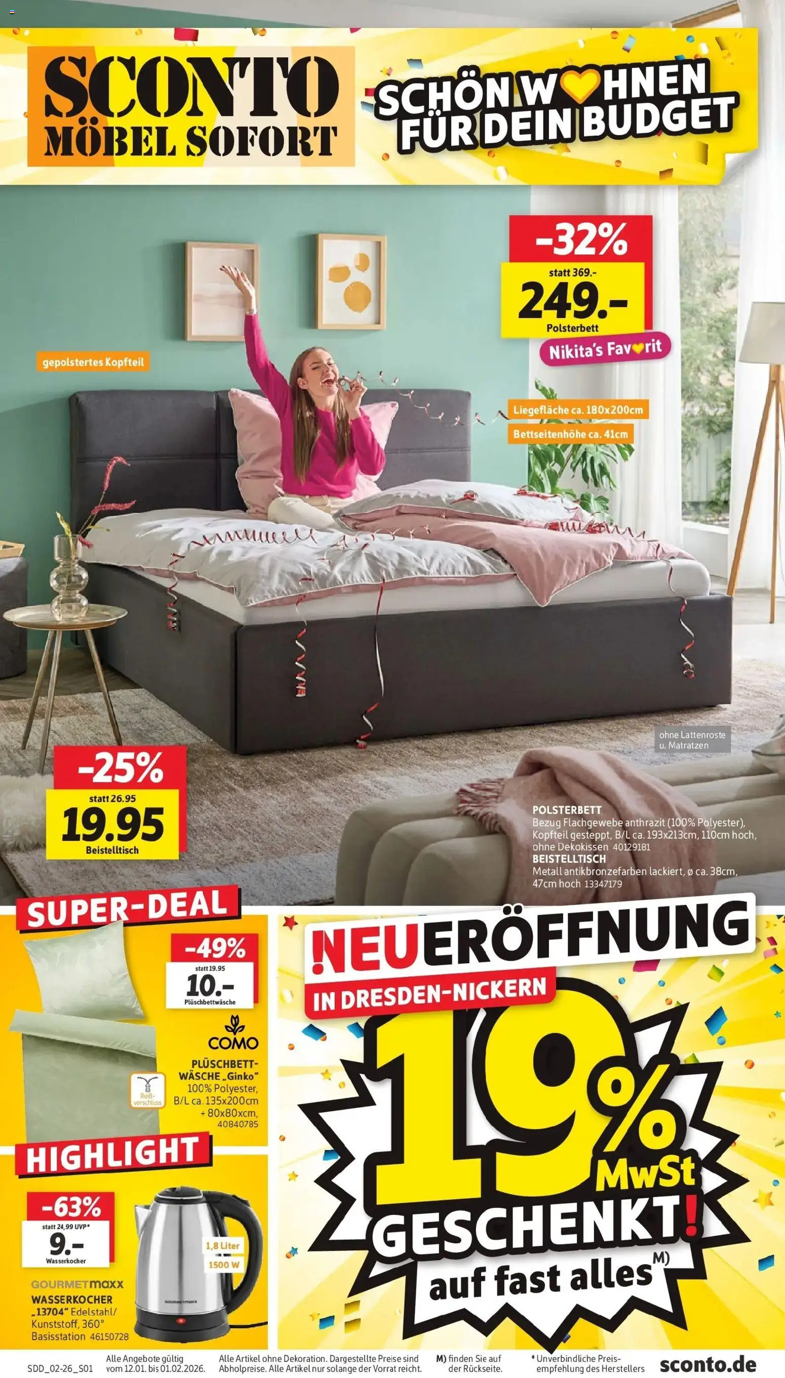 Vorschau von dem Prospekt des Geschäftes Sconto, gültig ab dem 12.01.2026