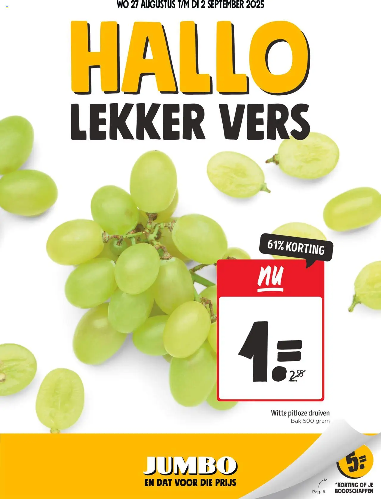 Jumbo shop Folder week 35 geldig vanaf 27-08-2025 - Paginanummer 1