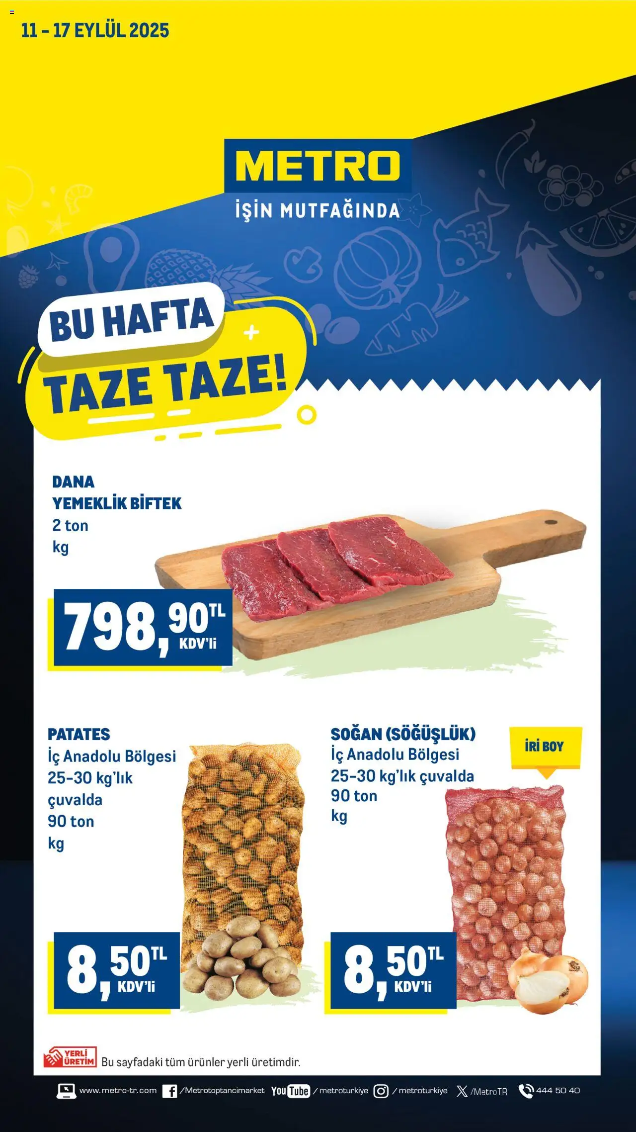 Metro Taze Ürünler (11 - 17 Eylül 2025) - Sayfa numarası 1